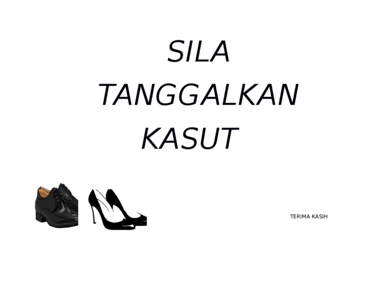 Gambar Sila Tanggalkan Kasut Pdf