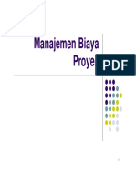 Manajemen Biaya Proyek