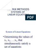 Matrix Methods: Systems of Linear Equations