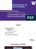I S 300: Introduction To Information Systems: Excel Workshop (II) - Managing Text Records Pivot Table & Grouping