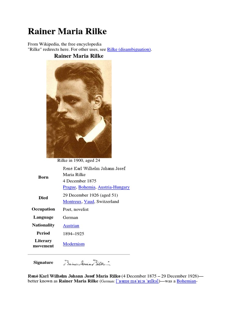 Rainer Maria Rilke | PDF | Rainer Maria Rilke | Poetry