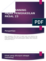 TAX PLANNING PPH 23 + Tambahan