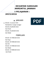 Jadwal Kegiatan Sanggar Seni Wardatul Jannah