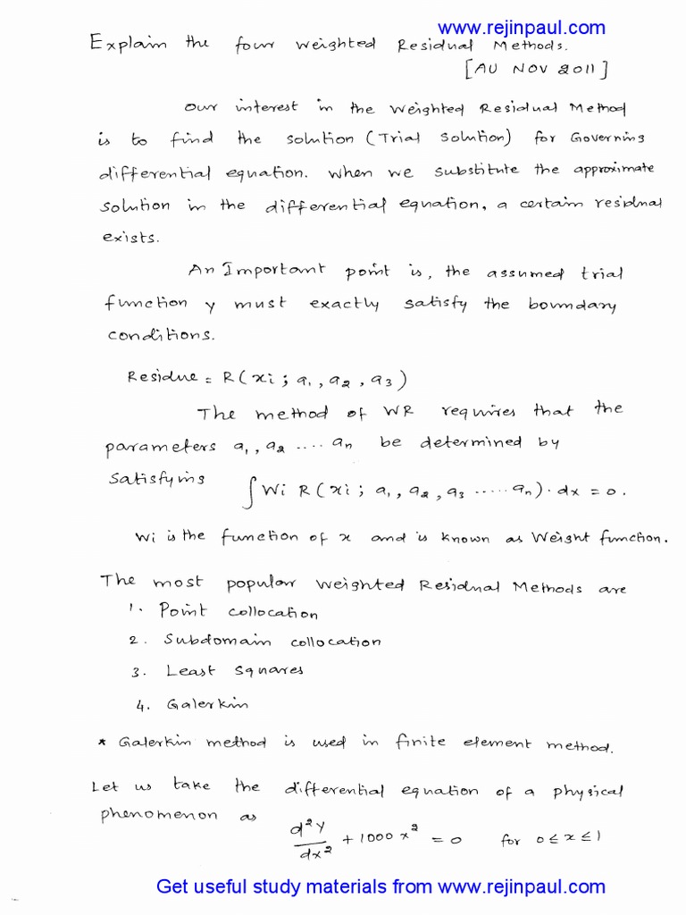 Fea Class Note1 | PDF