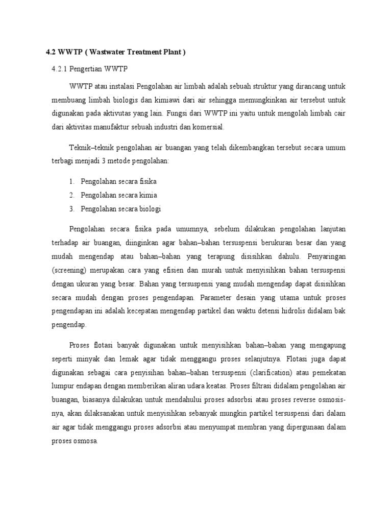 WWTP Kertas | PDF