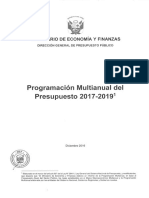 Presupuesto Multianual 2017 2019