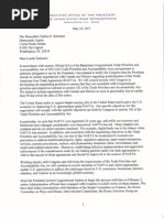 NAFTA Congressional Notification Letter