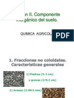 Quimica Agricola . Sesion 2. Componente Inorgánico Del Suelo