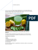 Jugo para Perder Grasa Mientras Duermes