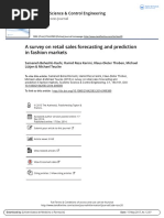 A Survey on Retail Sales Forecasting and Prediction in Fashion Markets(1)