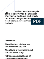 Hypoxia: Deficiency in Oxygen Delivery or Utilization at Tissue Level