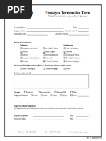 Employee Termination Form: Please Fill Out and Return To Your Payroll Specialist