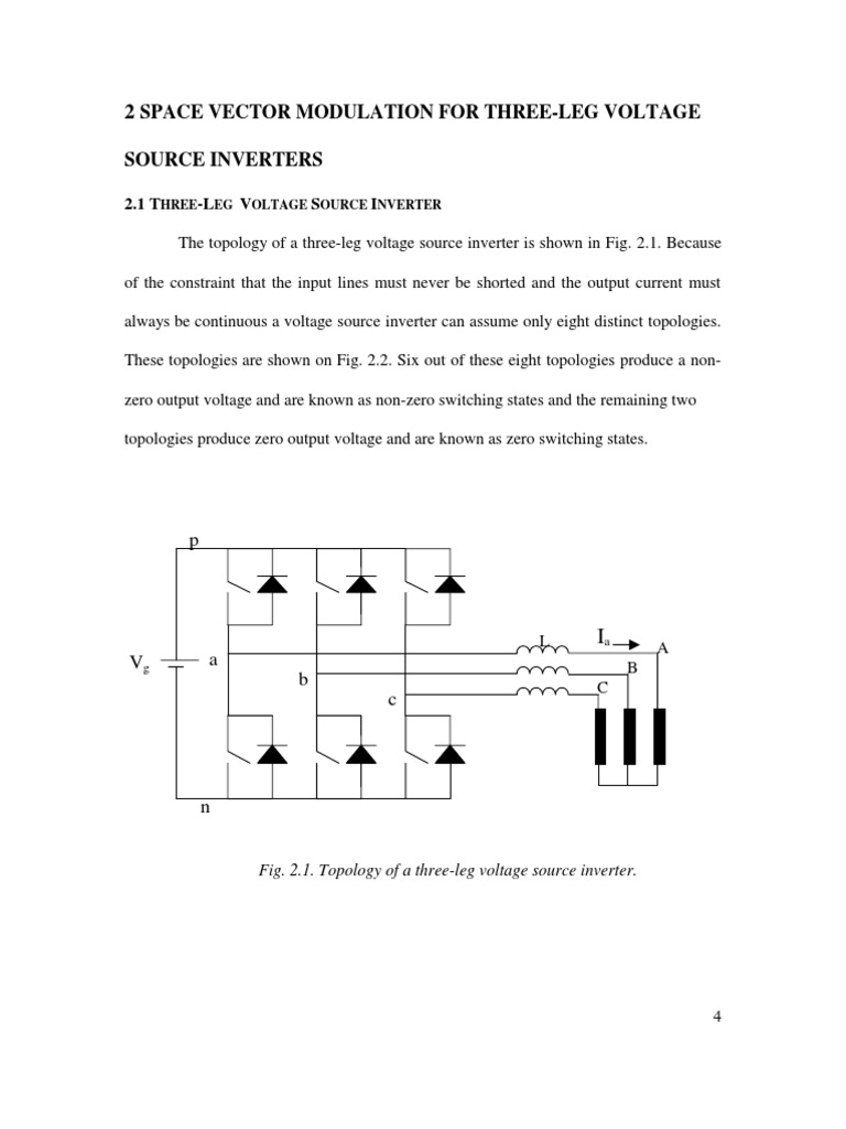 Space Vector Modulation in Inverters | PDF
