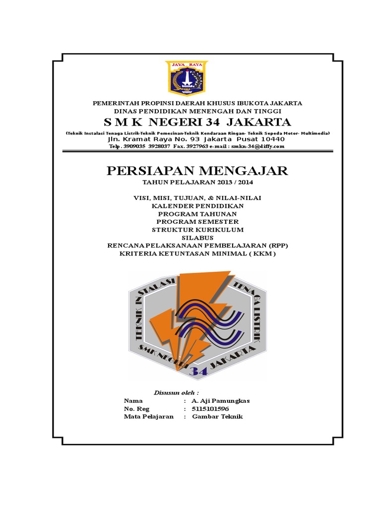 Rencana Pembelajaran SMK 34 Jakarta | PDF