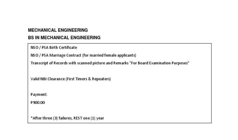 Mechanical Engineering Bs in Mechanical Engineering | PDF | Technology ...