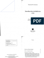 Adorno-Introduccion A La Dialectica PDF