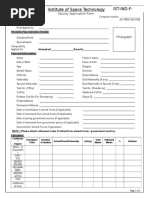 Ist Application Form For Faculty Post