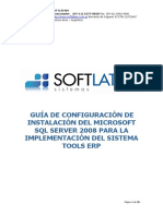 TOOLS ERP - Guía de Configuración de Instalación Del SQL Server 2008