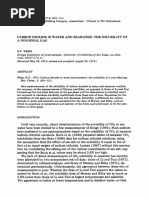 CO2 Solubility in Water: Temp & Pressure | PDF | Carbon Dioxide ...