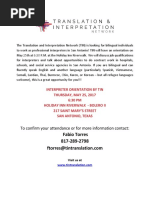 San Antonio Interpreter Job Fair May 25th