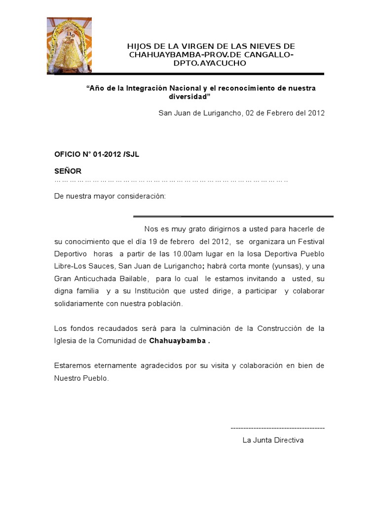 Carta de Invitacion | PDF | Ocio | Deportes