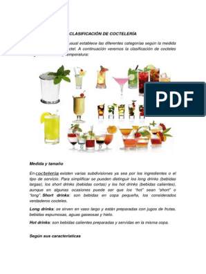 de Coctelería | PDF | Bebida Bebidas