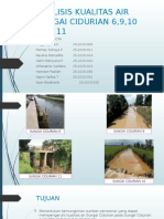 Analisis Kualitas Air Sungai Cidurian 6,9,10 Dan 11