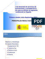 Estudio de Demanda de Servicios de Telecomunicaciones y Sociedad de La Información