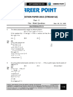 Solution KVPY - Class XI - 01 11 2015 PDF