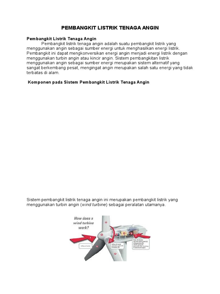 Pembangkit Listrik Tenaga Angin Dan Artikel Bahasa Inggris