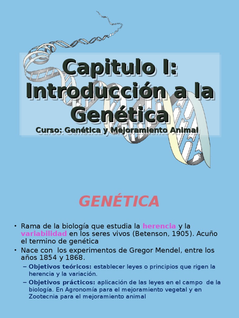 Capitulo I. Conceptos de PDF Herencia Dominancia (Genética)