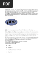 What is PHP