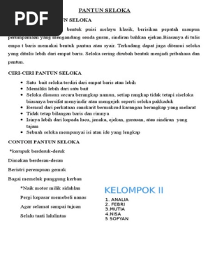 Kelompok 2 Pantun Seloka Pdf