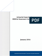 Actuarial Aspects of ERM for Insurance Companies