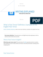 What Is Past Tense - Definition, Examples of The English Past Tense - Writing Explained