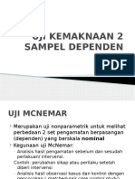 Uji Kemaknaan 2 Sampel Dependen