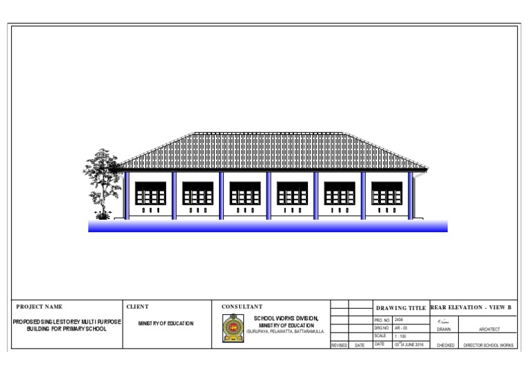 Ar 03 Rear Elevation, View B | PDF