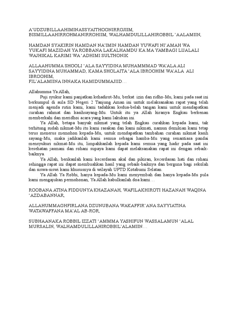 Doa Setelah Sholat Hamdan Syakirin Lengkap