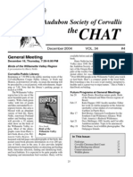 December 2004 Chat Newsletter Audubon Society of Corvallis