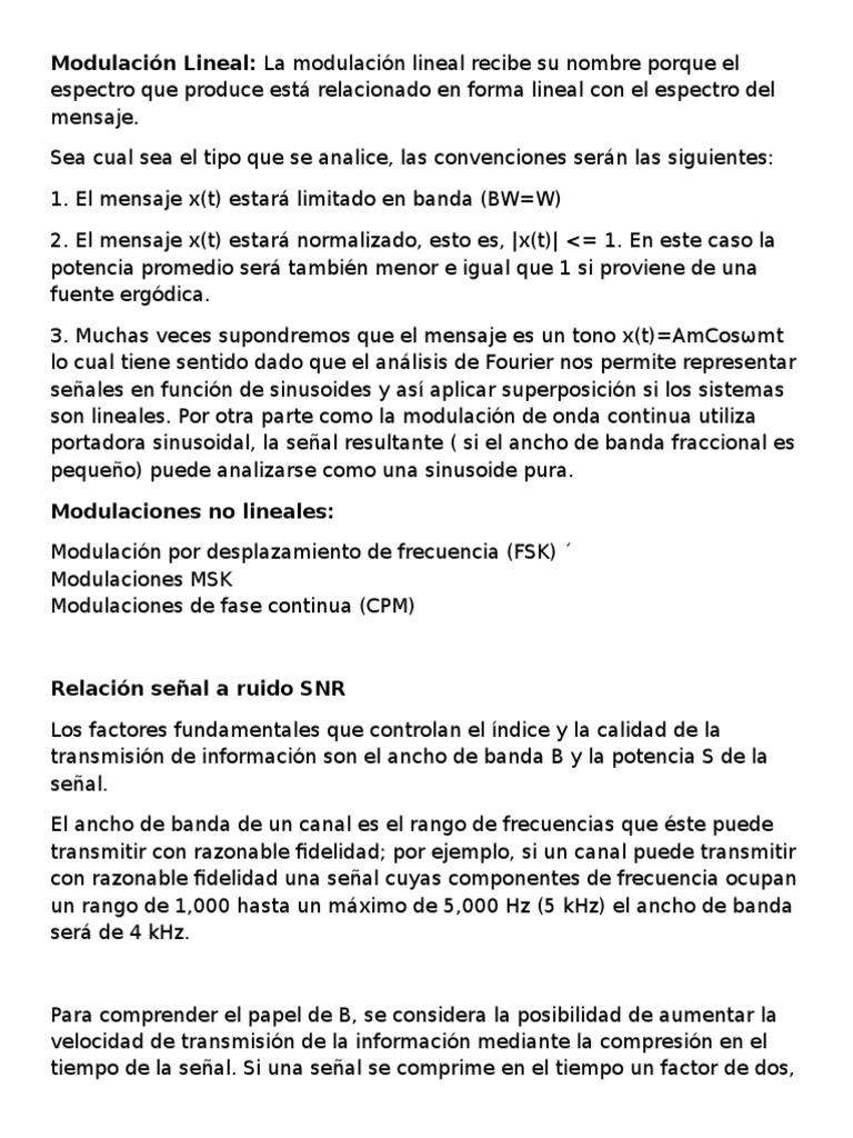 Modulación No Lineal | PDF | Modulación de frecuencia | Modulación