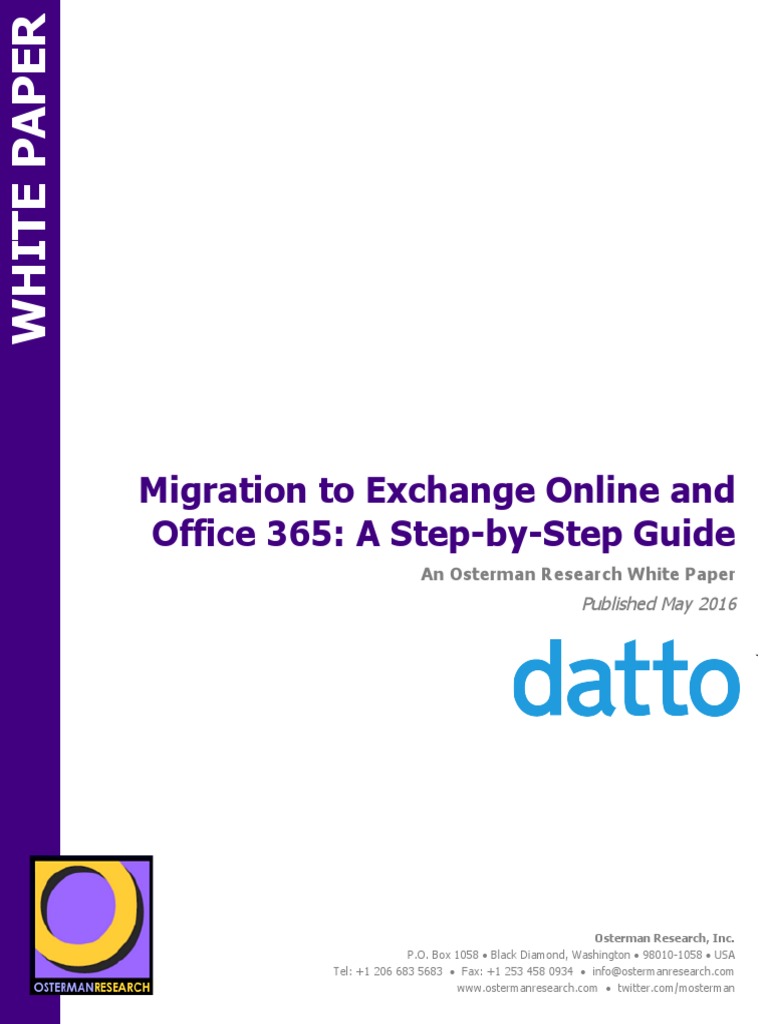 Migration To Exchange Online and Office 365 - A Step-By-Step Guide ...