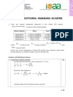 Short Problem Solution-Marking Scheme