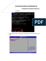Instalación de Windows 98