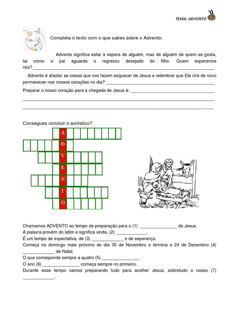Atividades de Catequese sobre o Advento | PDF | Advento | Arca de Noé