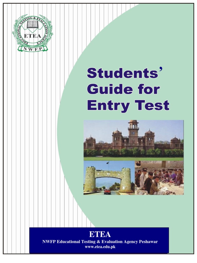 ETEA Entrance Test Guidelines 2024 | PDF | Carbon | Photoelectric Effect