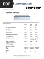 Hfe Cambridge Audio 540p 640p Service