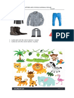 Unit 3 and 4: Winter Clothes and Jungle Animals Exam NAME: - MARK