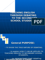 Teaching English Through Debating To The Secondary School Students