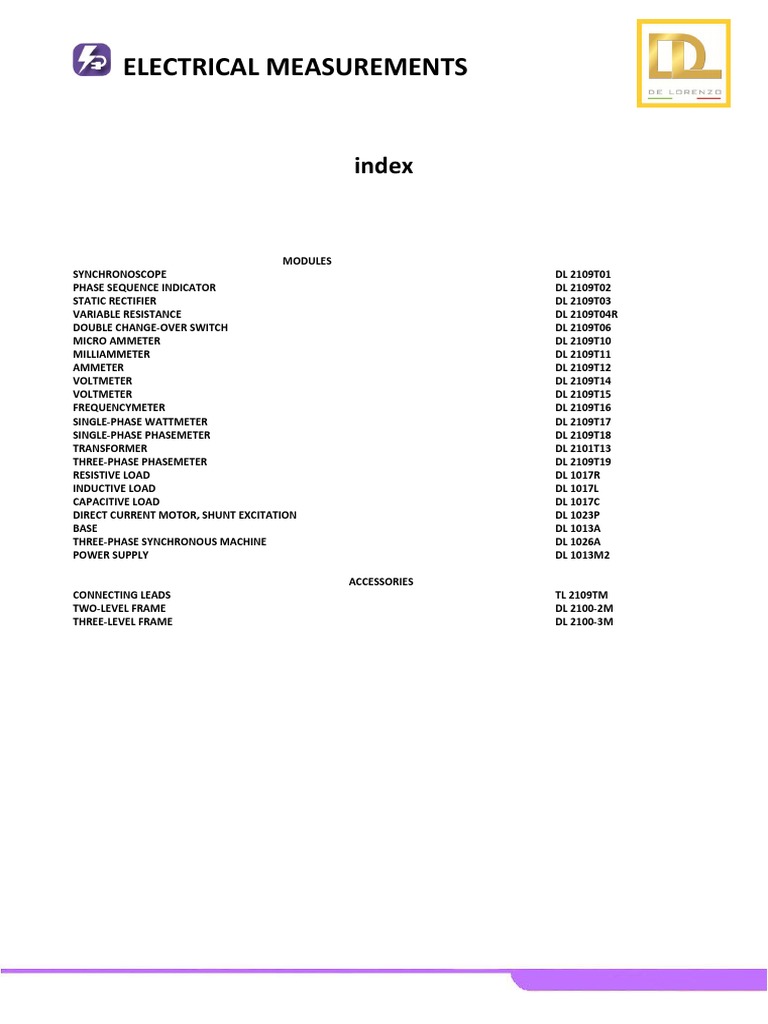 Electrical Measurement Modules Overview | PDF | Alternating Current ...