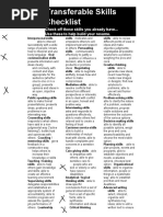 Transferable Skills Checklist 2